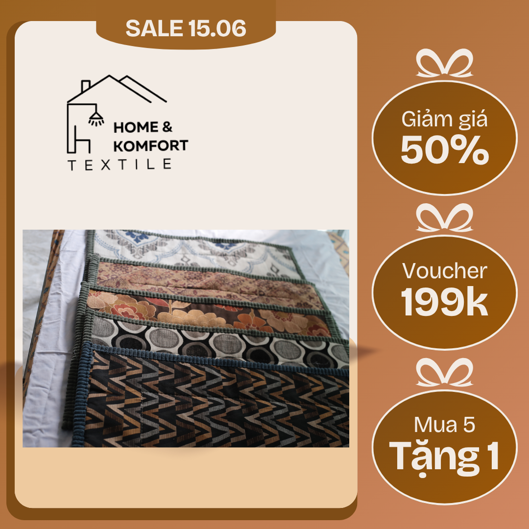 Combo 5 Thảm Trang Trí Thổ Cẩm HKT - Home & Komfort Textile Tinh Xảo