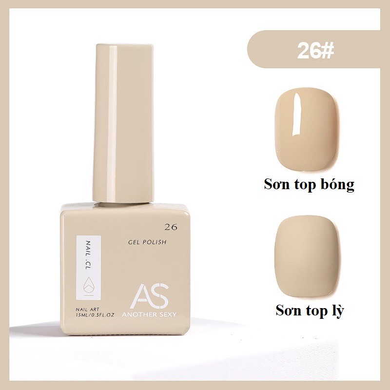 Sơn Gel mẫu mới chai vuông dùng máy hơ 15ml #26