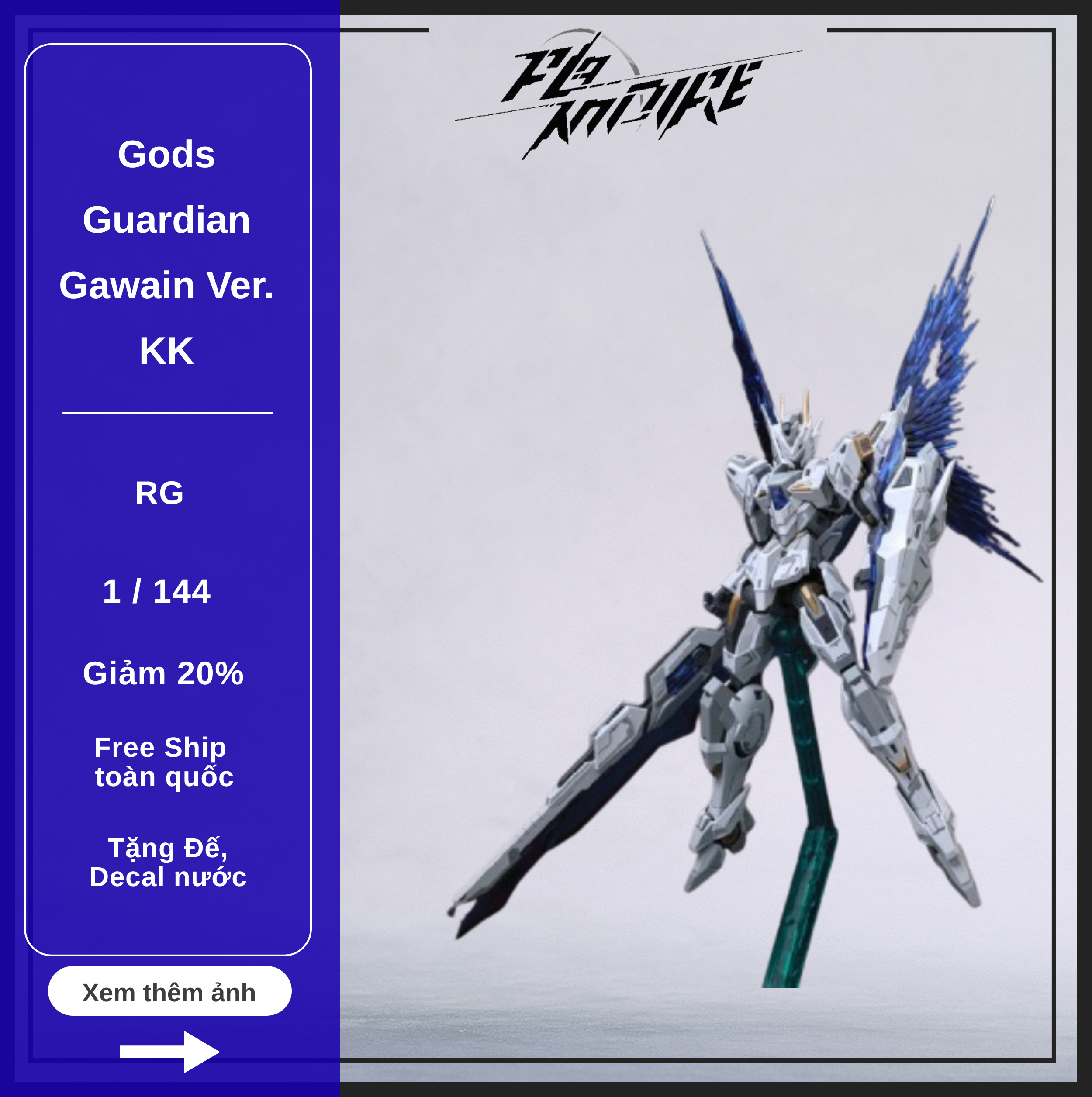 Mô hình RG/BE 1/144 Gods Guardian Gawain Ver. KK (The Round Table Knights) – Chính hãng SNAA