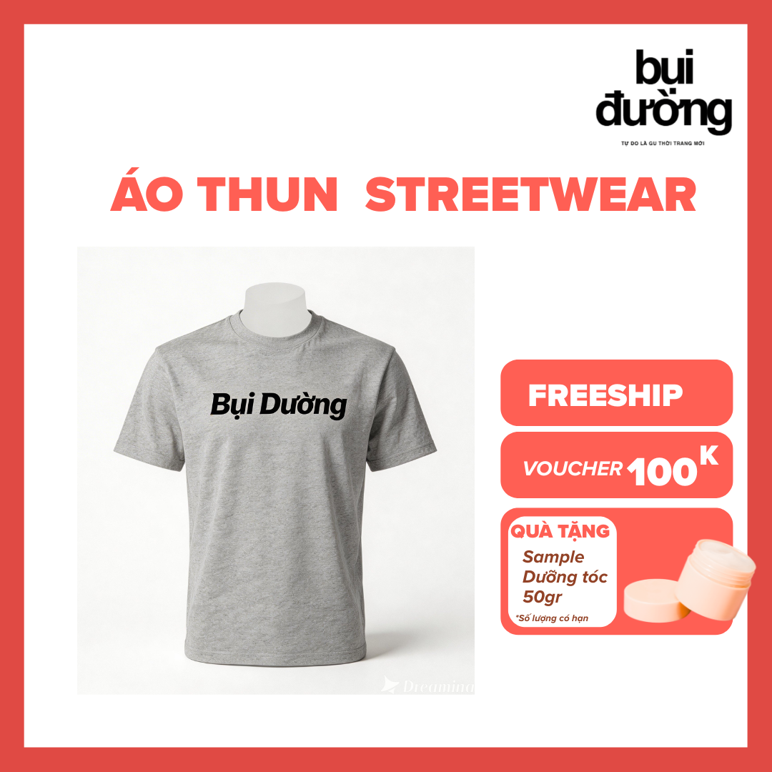 Áo thun Streetwear (Bộ màu xám)