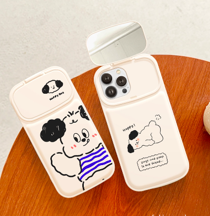 Ốp lưng iphone gương selfie Cún Happy