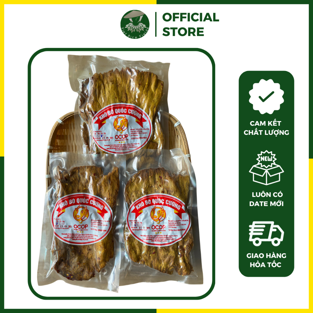 Khô bò miếng Quốc Cường OCOP 3 sao 100g