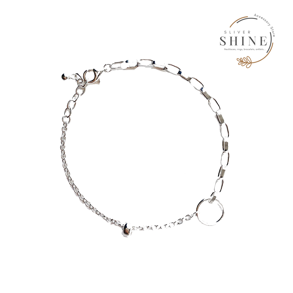 Lắc tay bạc SHINESLIVER hai kiểu dáng đặc biệt