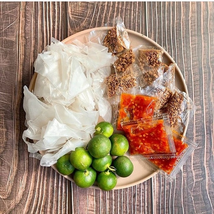 Bánh tráng sate tắc