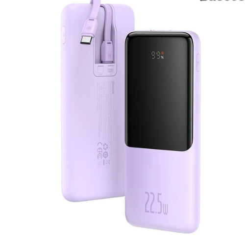 Pin sạc dự phòng Berry green case N màu tím 30000mAh có led