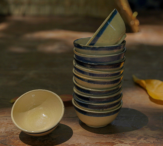 Chén tròn xanh C3 x R5 cm