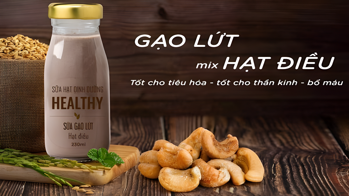 Sản phẩm độc quyền - sữa gạo lứt mix hạt điều loại 1 230ml