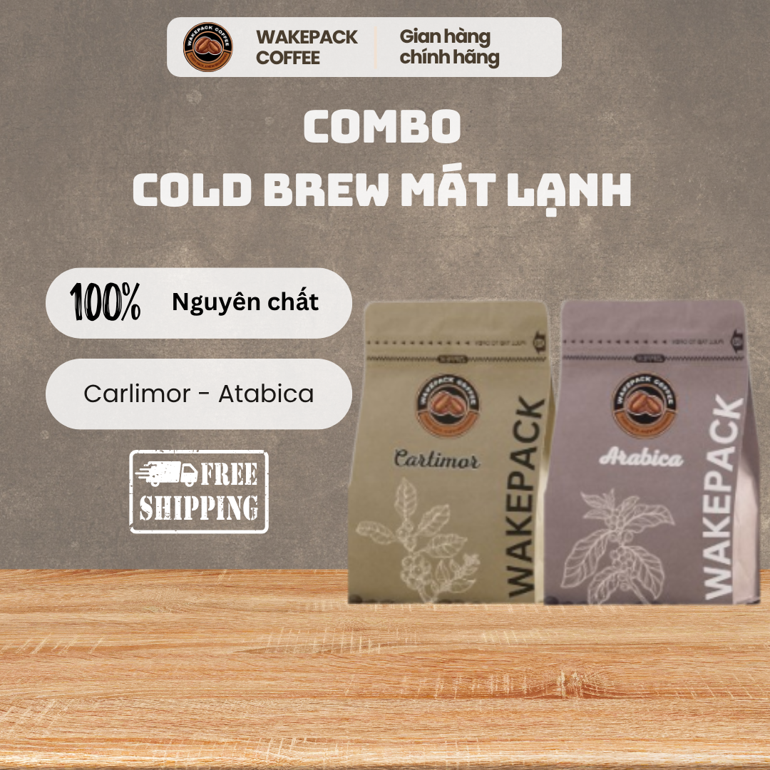 Combo Cà Phê Wakepack Coffee Carlimor – Arabica "COLD BREW MÁT LẠNH" | 100% Nguyên Chất