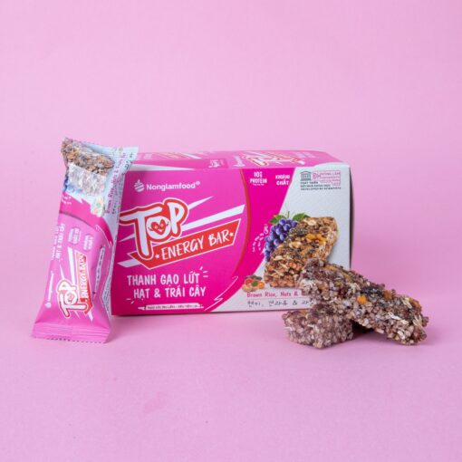 Thanh gạo lứt Top Energy Bar hạt và trái cây