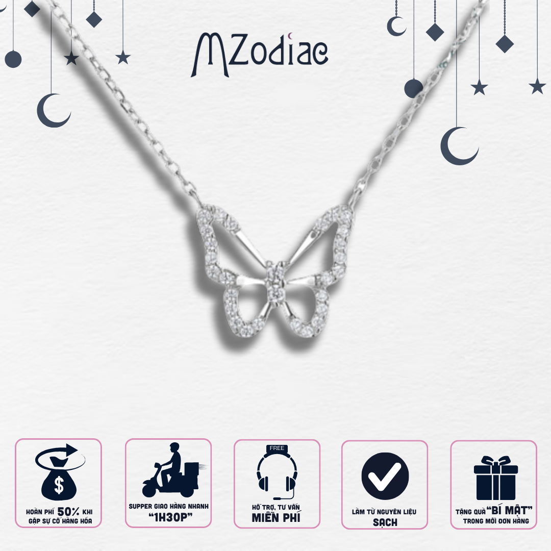 Dây chuyền bạc nữ Butterfly