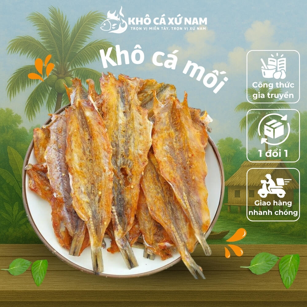 Khô cá mối Phú Quốc giòn rụm bên ngoài, ngọt mềm bên trong 1kg