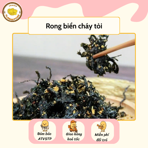 Rong Biển Cháy Tỏi Đồ Ăn Vặt Floraattire Hộp 200gr