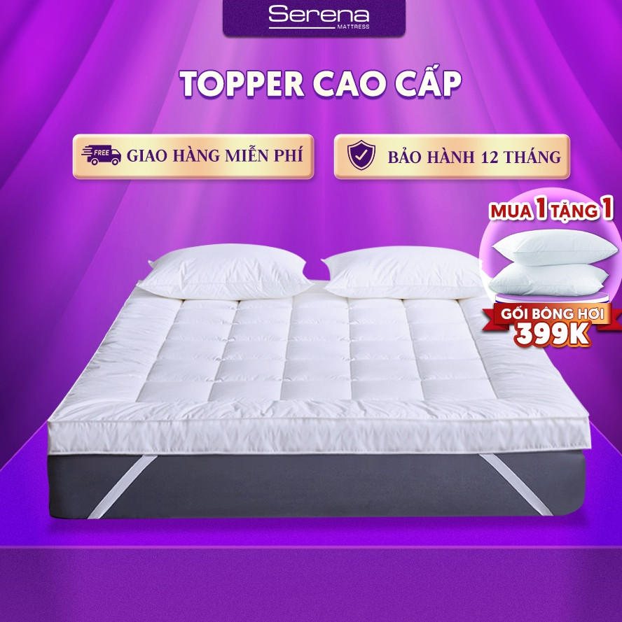 TOPPER Nệm Cao Cấp SERENA Chính Hãng Tấm Lót Trải Nệm Đệm Topper Ngủ Trải Sàn Dày Mỏng Xuất Nhật